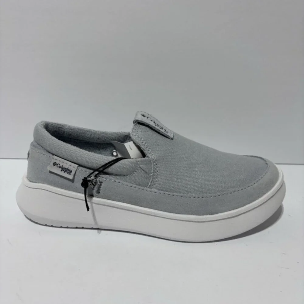 Columbia Women’s Boatside PFG Grey Slip-On Shoes, Size 5 Wide